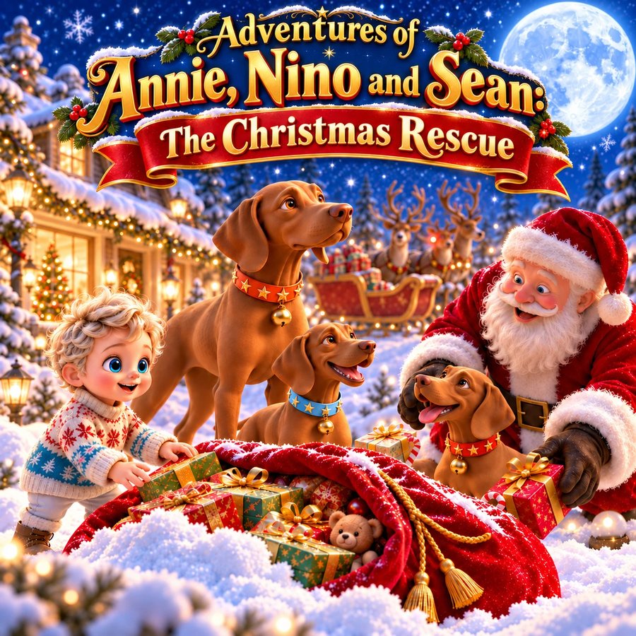 Book cover: Adventures of Annie, Nino and Sean: The Christmas Rescue